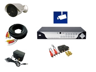 Einsteiger Videoüberwachungsanlage mit 10m Nachtsicht-Überwachungskameras und Festplattenrecorder
