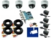 Einsteiger Videoberwachungsanlage mit 4 Dome-berwachungskameras und PC DVR Karte
